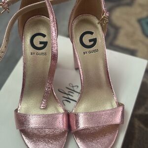 G by Guess Metallic Pink Heels